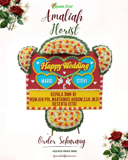 Papan Bunga Pernikahan Alas Barat